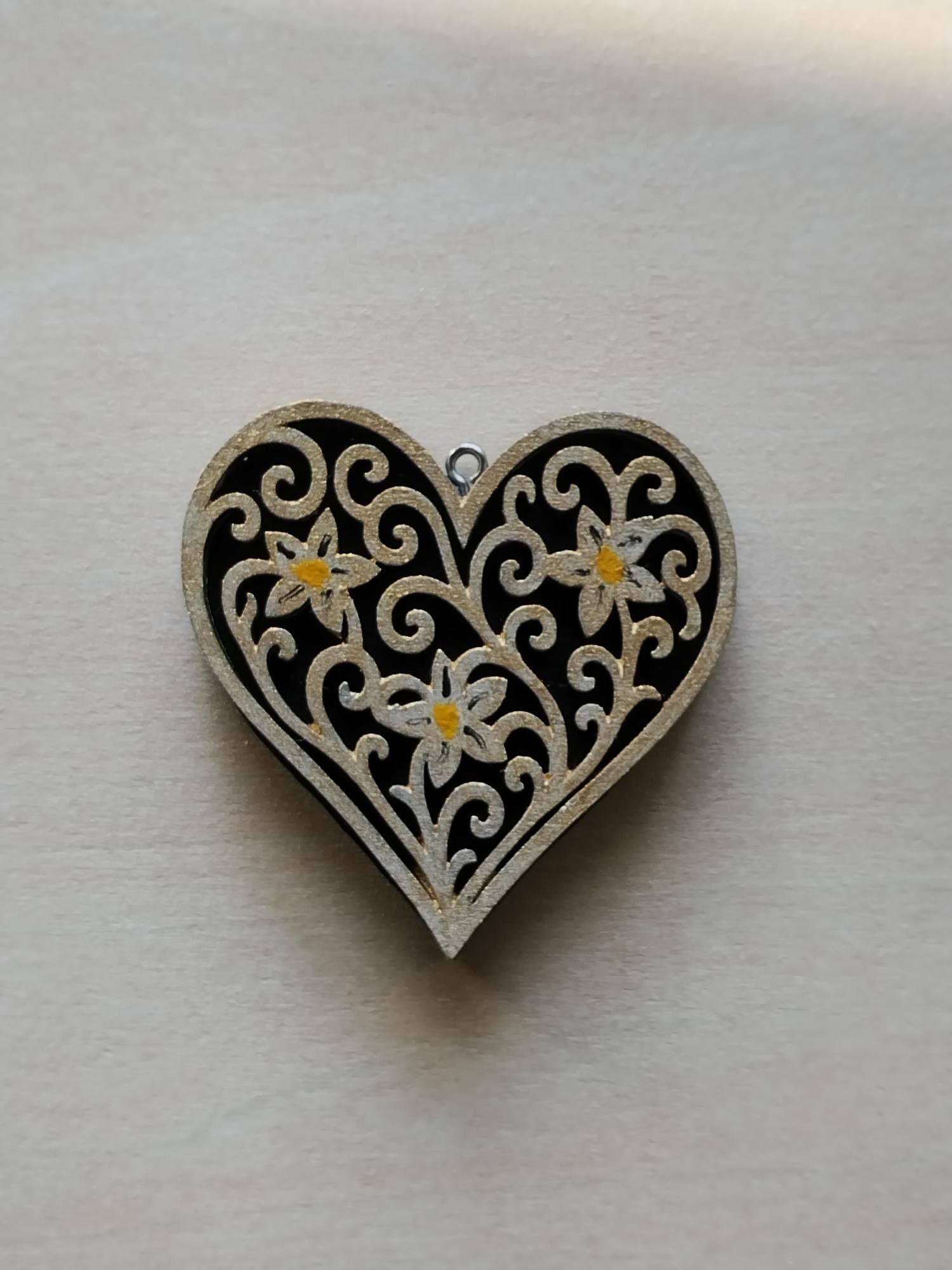 Déco-jardin Coeur Chic Noir